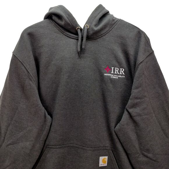 Carhartt Hoodie Men XL Gray Loose Fit Midweight Sweatshirt Pullover K121 NEW - Picture 2 of 10